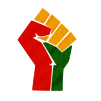 Fist black history freedom rights equality png