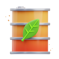 Ilustración de icono de tanque de aceite ecológico de representación 3d, perfecta para sus activos web y aplicaciones png