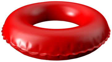 red inflatable rubber tube swimming ring png