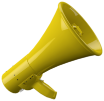 3d red megaphone on isolate background png