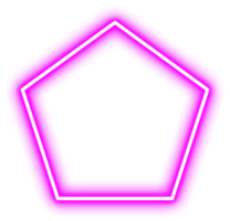 Neon leuchtende Form png