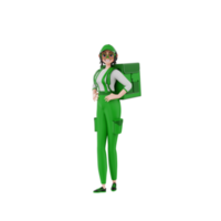 3d render Courier Illustration png