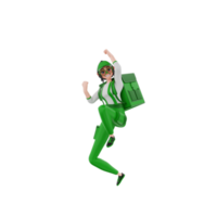 3d render Courier Illustration png