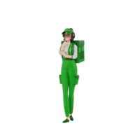 3d render Courier Illustration png