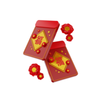 3d render icon chinese new year png