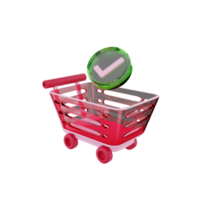 3d render icon ecommerce illustration png