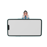 3d ilustración chica empresario png