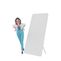 illustration de femme d'affaires de personnage de rendu 3d png