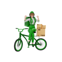 3d render Courier Illustration png