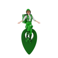 3d render Courier Illustration png