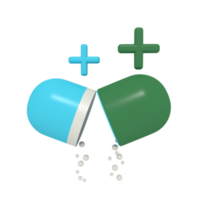 3d illustration of medicine capsule png