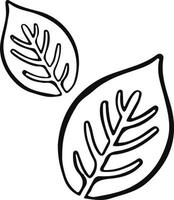 Symbol of earth and nature, tree leaves. hand drawn texture vector