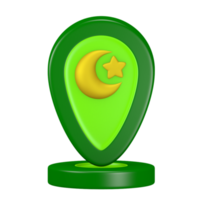 Cute icon 3d location illustration with Ramadan and Eid al-Fitr theme png