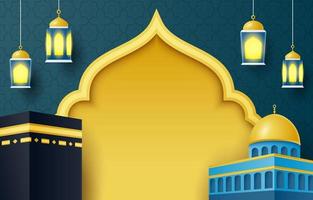 Isra' Mi'raj Background Template vector