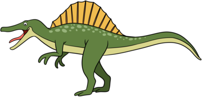 dinosauro cartone animato schema illustrazione colorato png