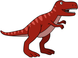 ilustração de contorno dos desenhos animados de dinossauro colorida png