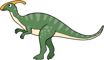 illustration de contour de dessin animé de dinosaure coloré png