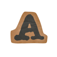 Vintage typewriter alphabet Letter A png