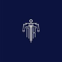 NX initial monogram logo for lawfirm with scale vector design
