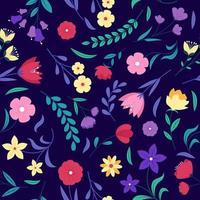 colorido, floral, seamless, patrón, plano de fondo vector