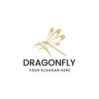 Dragonfly Logo Template with white Background. Suitable for your design need, logo, illustration, animation, etc. vector