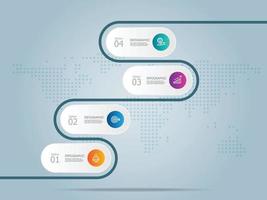 infografía de pasos de línea de tiempo horizontal vector