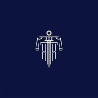 XX initial monogram logo for lawfirm with scale vector design