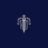KD initial monogram logo for lawfirm with scale vector design