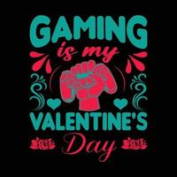 Gaming and Valentine t-shirt vector