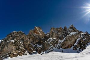 dolomites snow panorama big landscape photo