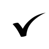 Checkmark icon, vector on white background