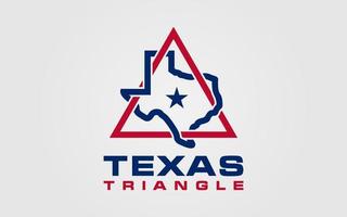 gráfico de logotipo de vector de triángulo de texas