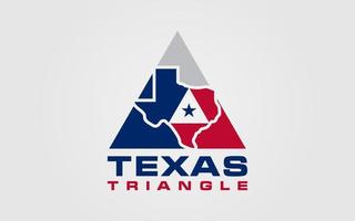 gráfico de logotipo de vector de triángulo de texas