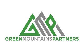 diseño de logotipo de letra gmp montaña vector