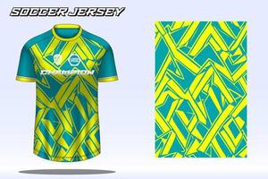 maqueta de diseño de camiseta deportiva de camiseta de fútbol para club de fútbol vector