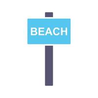Beach Sign Vector Icon