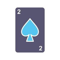 icono de vector de tarjeta de espadas