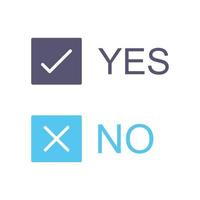 Yes No Option Vector Icon