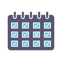Marked Calendar Vector Icon
