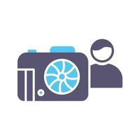 icono de vector de fotógrafo único