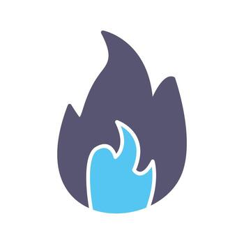 Unique Flame Vector Icon