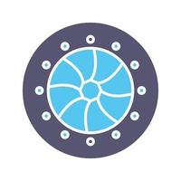 Unique Optical Diaphram Vector Icon