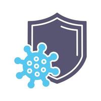 icono de vector de protección antivirus