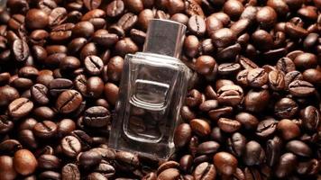 Perfume on coffee beans Transparent bottle with perfume video