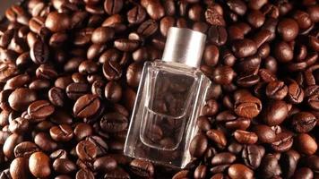 Perfume on coffee beans Transparent bottle with perfume video