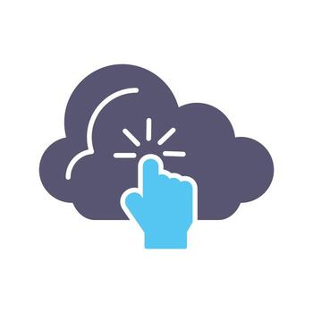 icono de vector de computación en la nube