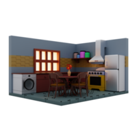 cozinha estilizada dos desenhos animados png