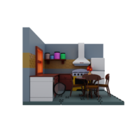 cozinha estilizada dos desenhos animados png