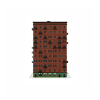 edifício moderno 3d isolado png