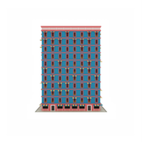 3d moderno edificio isolato png